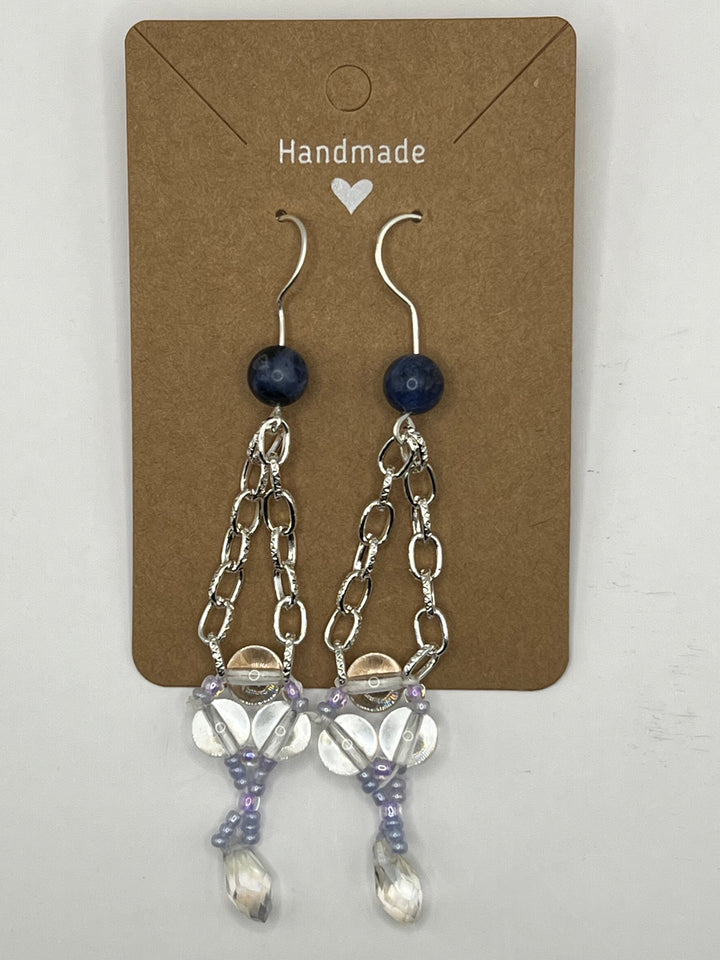 The Chain Triangle Point Earrings image 2