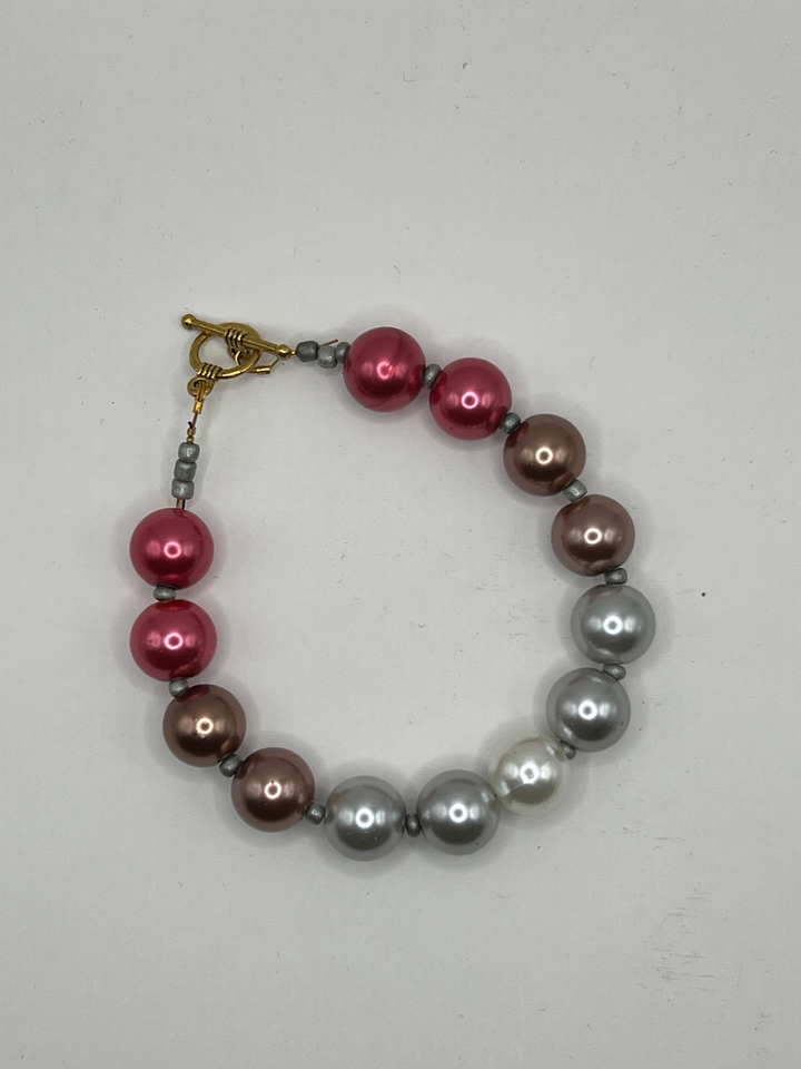 Multi Coloured Pearl Jewellery Set image 4