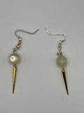 Mystical Orb Gold Dagger Earrings image 1