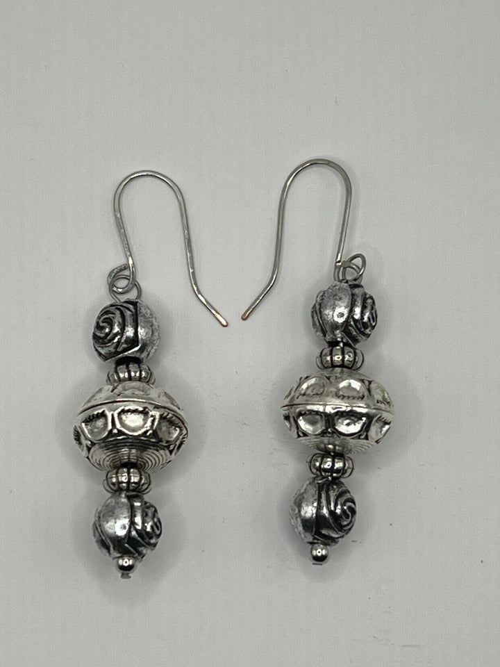 TheJingly Jangly Metal Flower Earrings image 1
