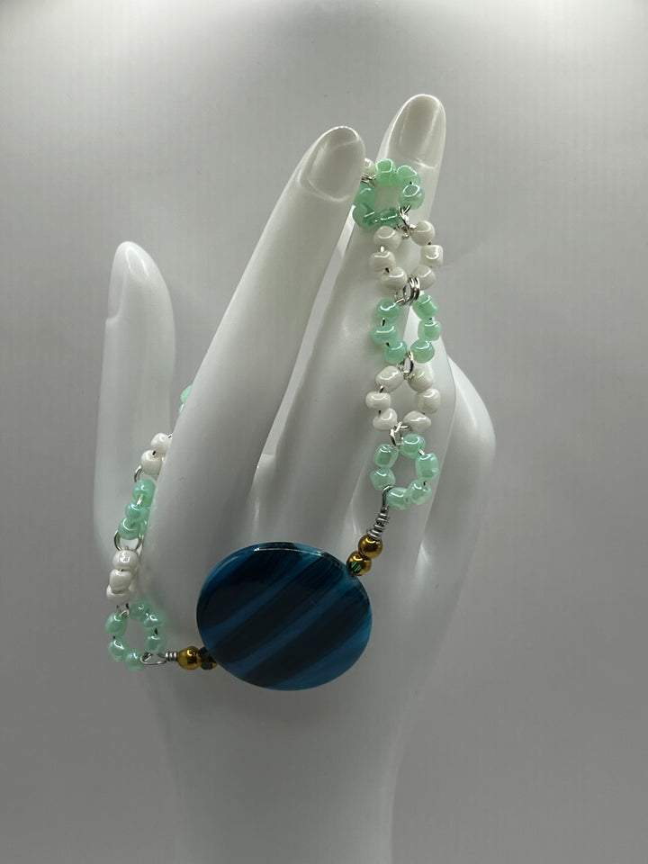 The Blue And White Flower Bracelet image 0