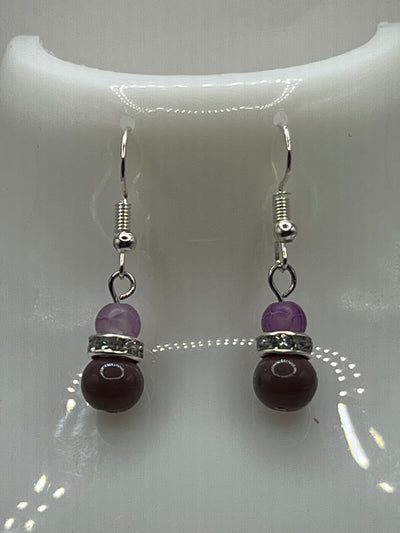 The Twin Purple Sparkle Earrings image 0