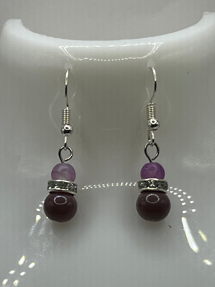 The Twin Purple Sparkle Earrings image 0