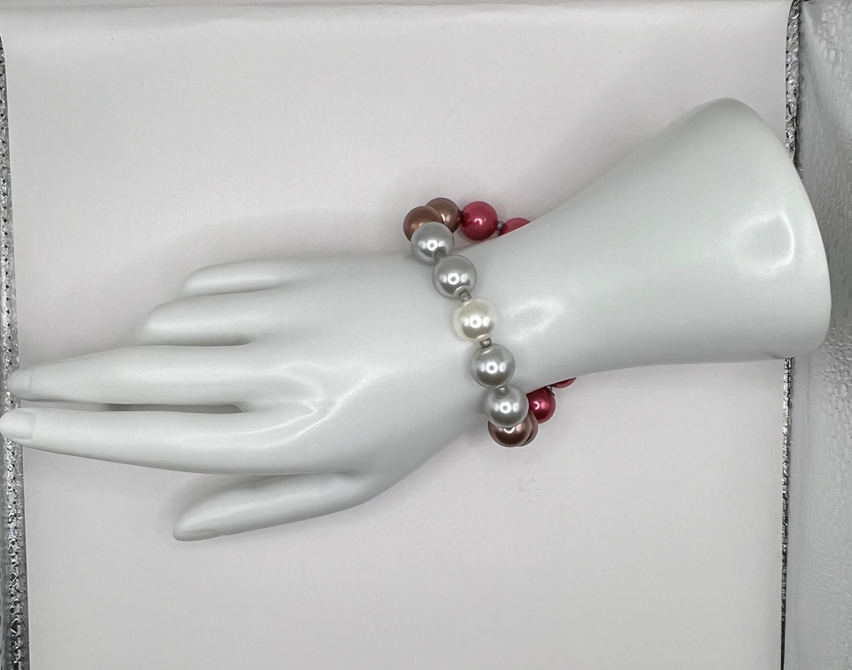Multi Coloured Pearl Jewellery Set image 3