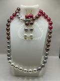 Multi Coloured Pearl Jewellery Set image 0