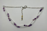 Curved Purple Gem Necklace image 1