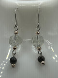 Faceted Clear Glasss With A HintOf Blue Goldstone Jewellery Set image 5