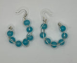 The Criss Cross Light Blue Glass Earrings image 1