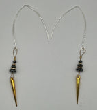 The Multi Hematite & Gold DaggerEarrings image 1