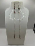 Rose Quartz Nuggets Dangle Earrings image 0