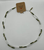Green Gemstone Tube Necklace image 2