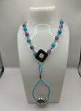 Mixed Metals Square 'Y' Necklace WithA Pendant image 0