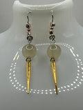 Mystical Orb Gold Dagger Earrings image 0