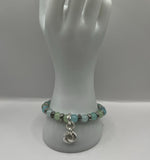 Light Blue and light green Trio Mobius Jewellery Set image 3