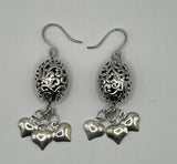 Filigree Triple Heart Earrings image 1