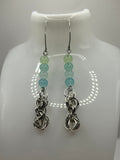 Light Blue and light green Trio Mobius Jewellery Set image 5