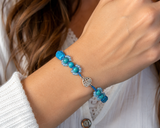 Silver Heart Link Howlite Macramé Bracelet Kel’s Lampworked Glass Jewellery & More
