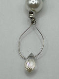 Green And Glass Pearl Drop Earrings Kel's Lampworked Glass Jewellery & More