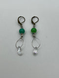 Green Star Earrings Kel's Lampworked Glass Jewellery & More