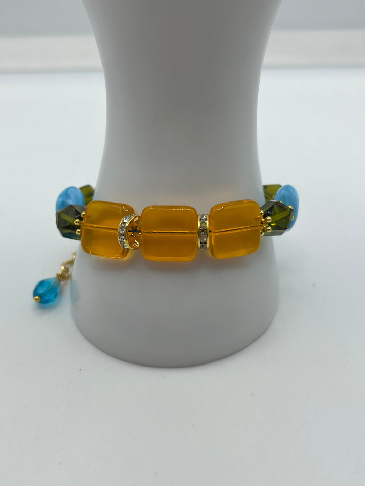 Beltane Czech Glass Bracelet Kel’s Lampworked Glass Jewellery & More