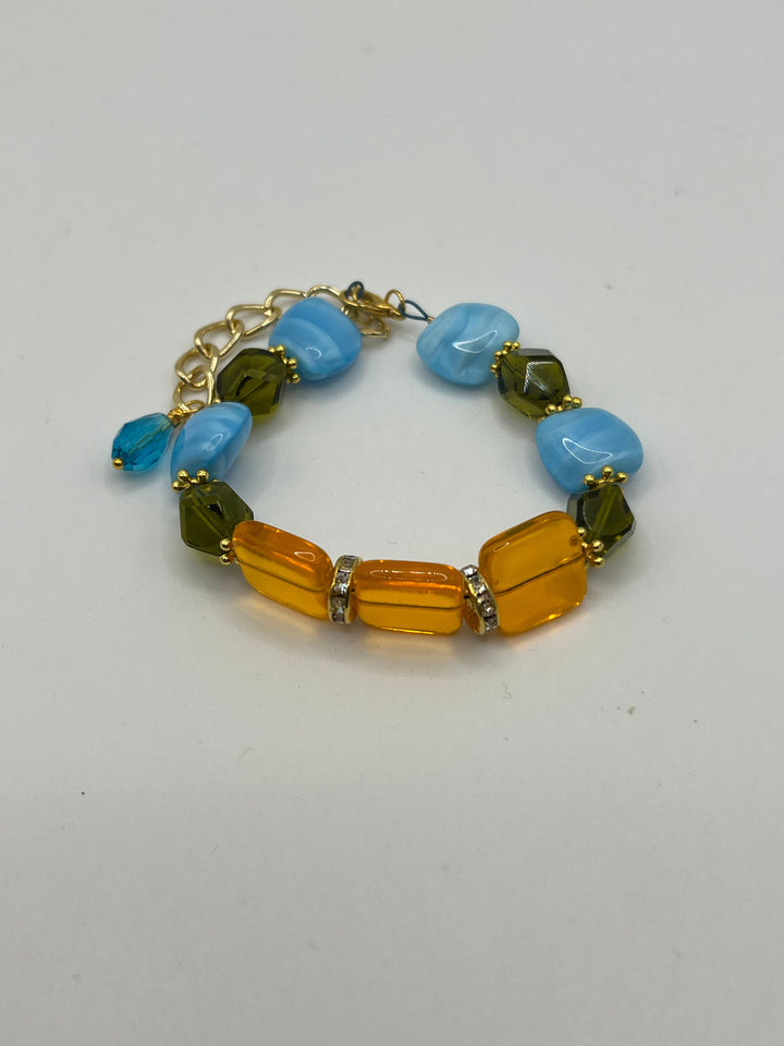 Beltane Czech Glass Bracelet Kel’s Lampworked Glass Jewellery & More
