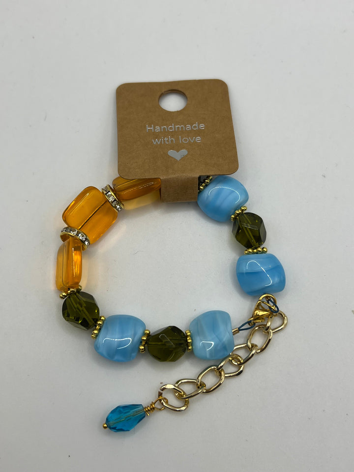 Beltane Czech Glass Bracelet Kel’s Lampworked Glass Jewellery & More