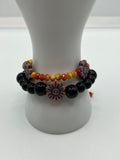 Double Strand Flower Bracelet Kel's Lampworked Glass Jewellery & More