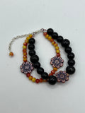 Double Strand Flower Bracelet Kel's Lampworked Glass Jewellery & More