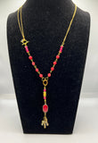 Red And Gold Luscious Delight Necklace Kel's Lampworked Glass Jewellery & More