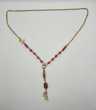 Red And Gold Luscious Delight Necklace Kel's Lampworked Glass Jewellery & More