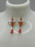 Miss Pots Silver Earrings Kel's Lampworked Glass Jewellery & More