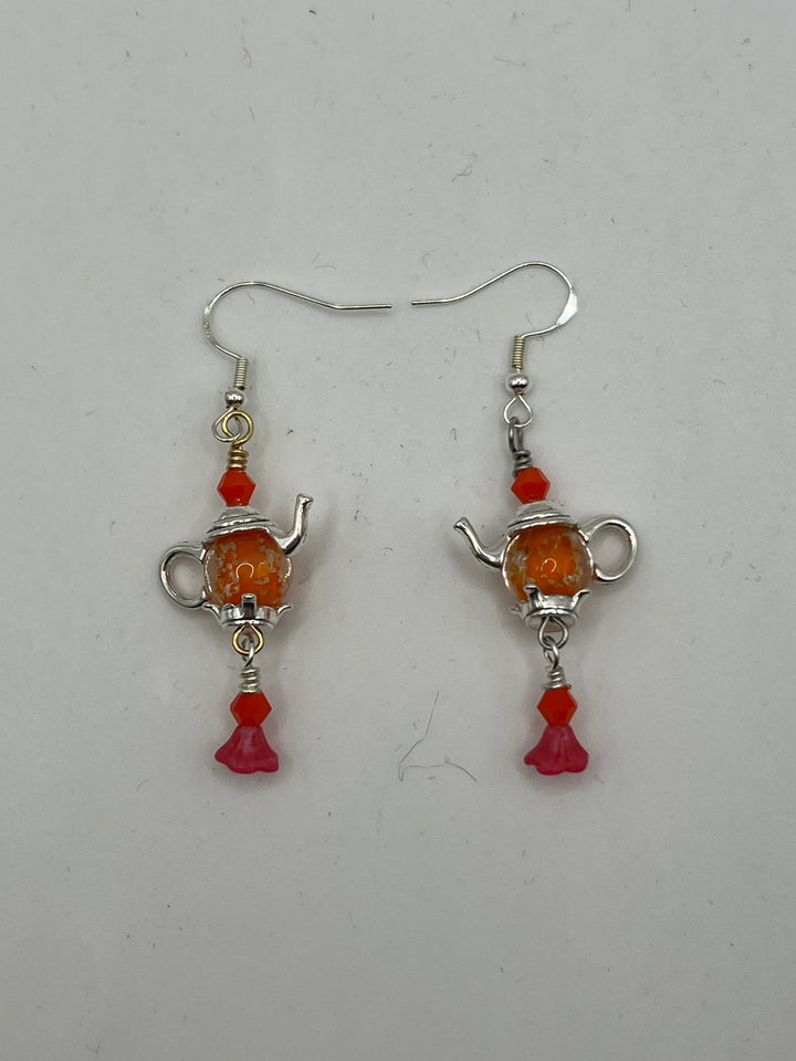 Miss Pots Silver Earrings Kel's Lampworked Glass Jewellery & More