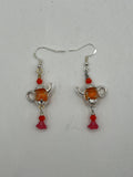 Miss Pots Silver Earrings Kel's Lampworked Glass Jewellery & More