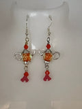Miss Pots Silver Earrings Kel's Lampworked Glass Jewellery & More
