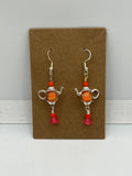 Miss Pots Silver Earrings Kel's Lampworked Glass Jewellery & More