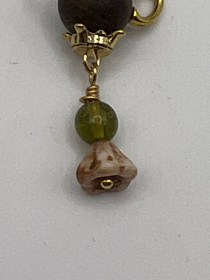 Miss Pots Gold Earrings Kel's Lampworked Glass Jewellery & More