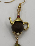 Miss Pots Gold Earrings Kel's Lampworked Glass Jewellery & More