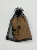 Miss Pots Gold Earrings Kel's Lampworked Glass Jewellery & More
