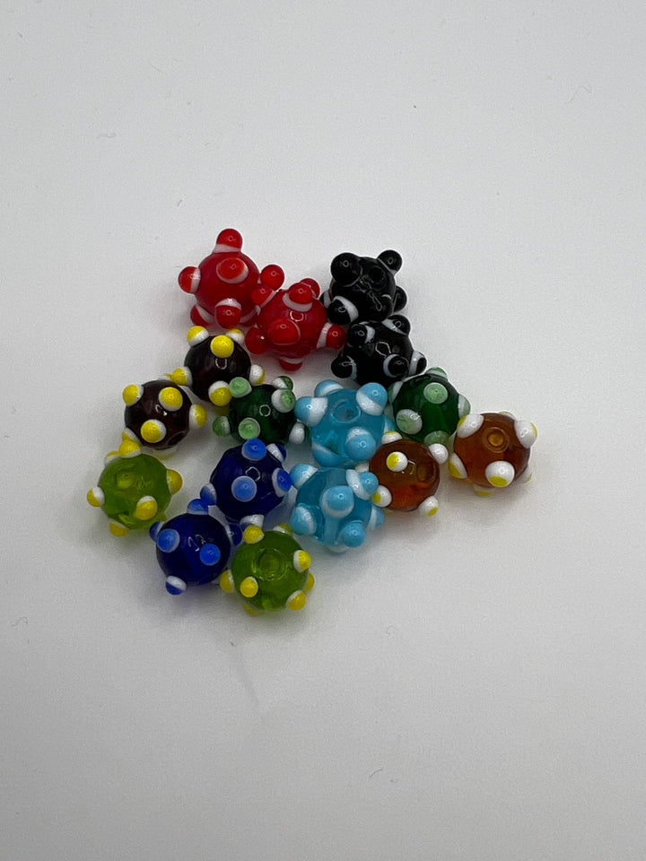 Bumps & Leaves Bead Mix Kel's Lampworked Glass Jewellery & More