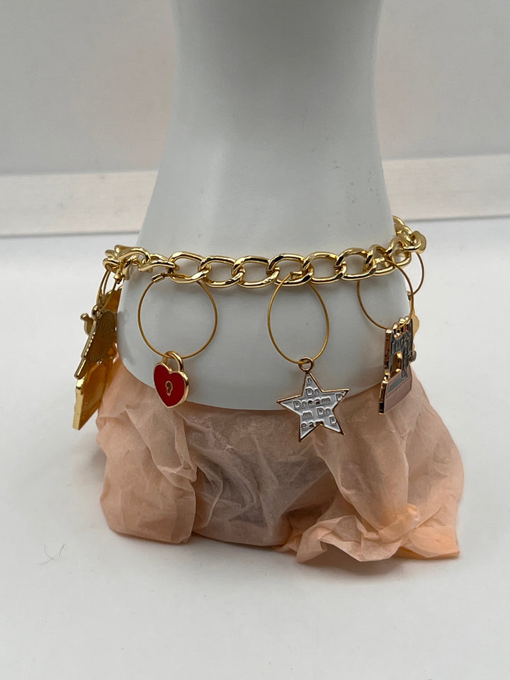 Quirky Enamel Charm Bracelet Kel's Lampworked Glass Jewellery & More