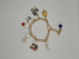 Quirky Enamel Charm Bracelet Kel's Lampworked Glass Jewellery & More