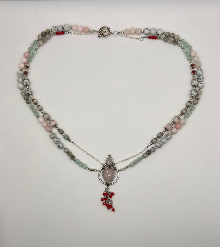 Ice Cream Dream Multi Strand Necklace Kel’s Lampworked Glass Jewellery & More