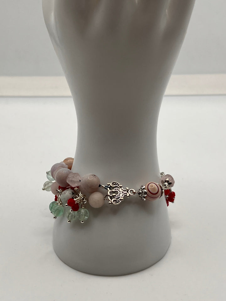 The Ice Cream Sundae ChaCha Double Strand Bracelet Kel's Lampworked Glass Jewellery & More