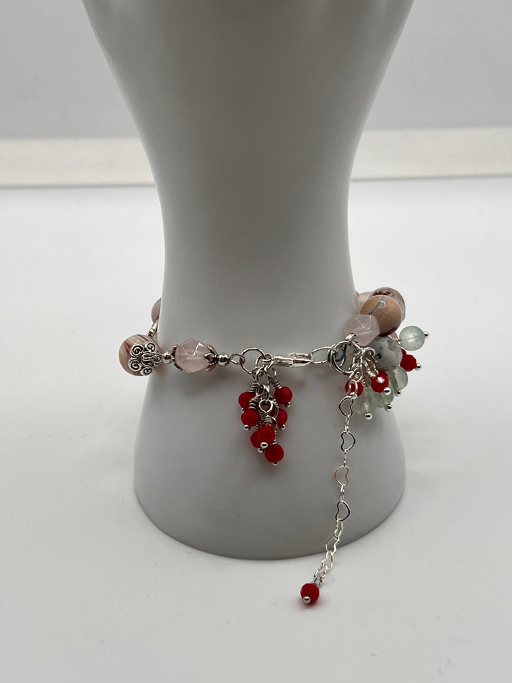 The Ice Cream Sundae ChaCha Double Strand Bracelet Kel's Lampworked Glass Jewellery & More