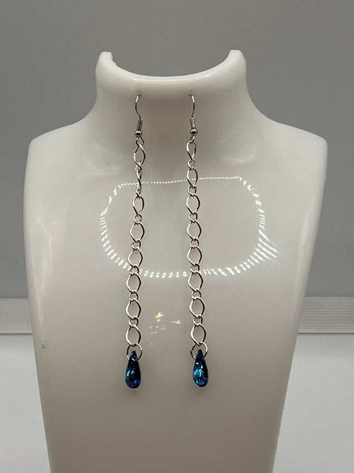 Elegant Crystal Drop Earrings Kel's Lampworked Glass Jewellery & More