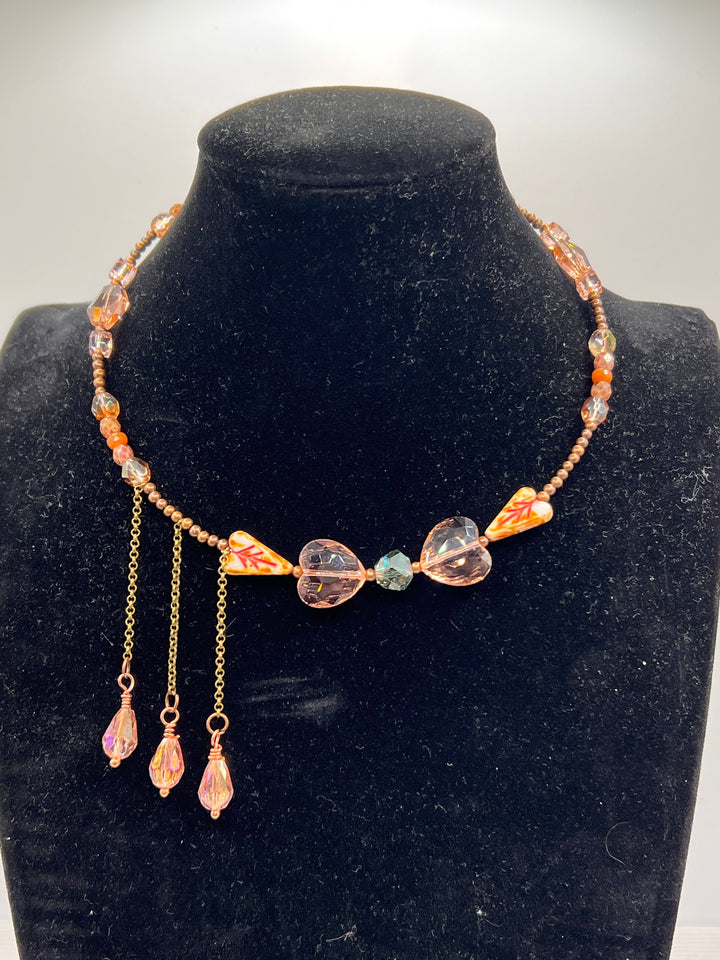 Vintage Letter Memory Wire Choker Kel's Lampworked Glass Jewellery & More