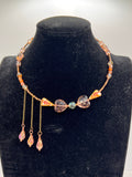 Vintage Letter Memory Wire Choker Kel's Lampworked Glass Jewellery & More