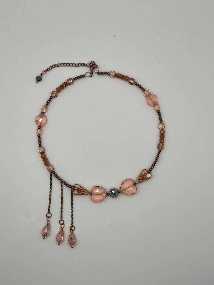 Vintage Letter Memory Wire Choker Kel's Lampworked Glass Jewellery & More