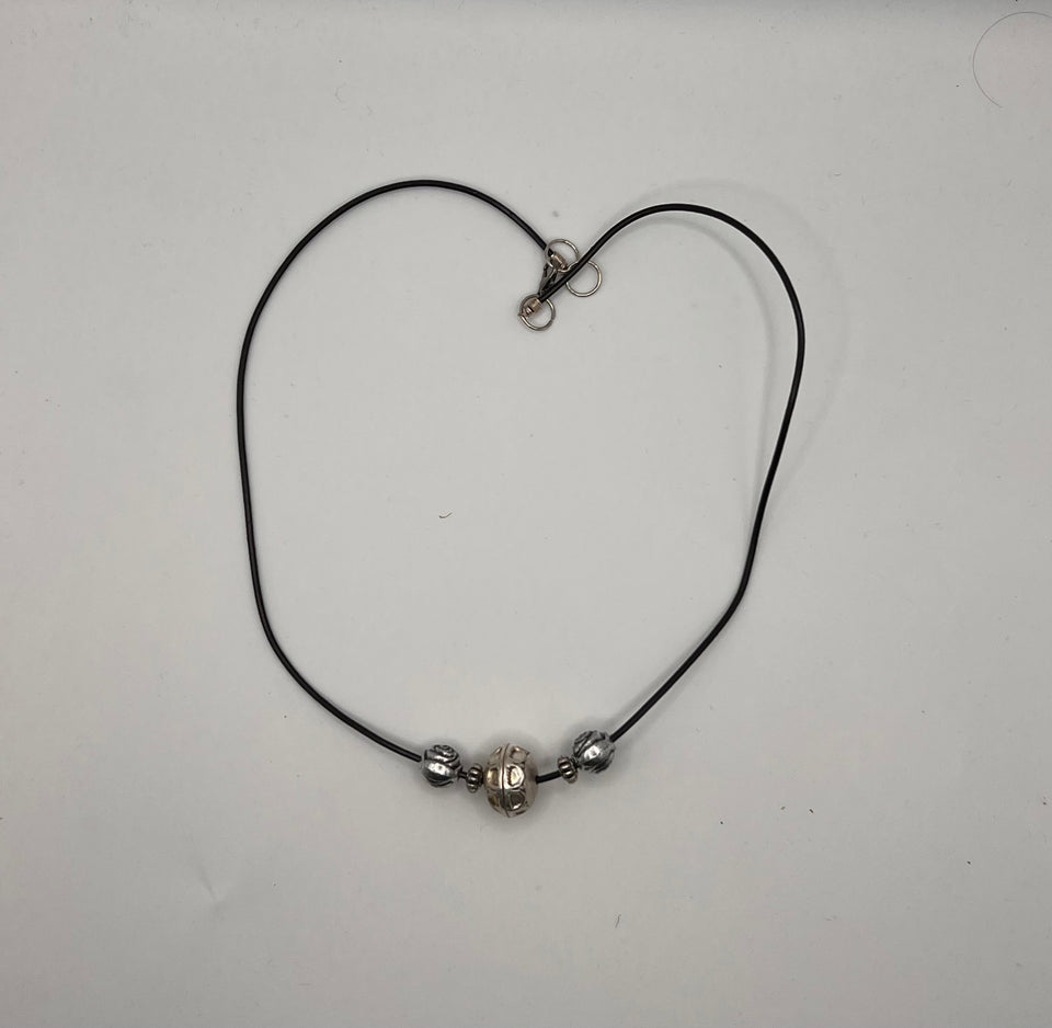 Love Of Metal Leather Necklace Kel's Lampworked Glass Jewellery & More