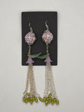 Lavender Garden Tassel Earrings Kel's Lampworked Glass Jewellery & More